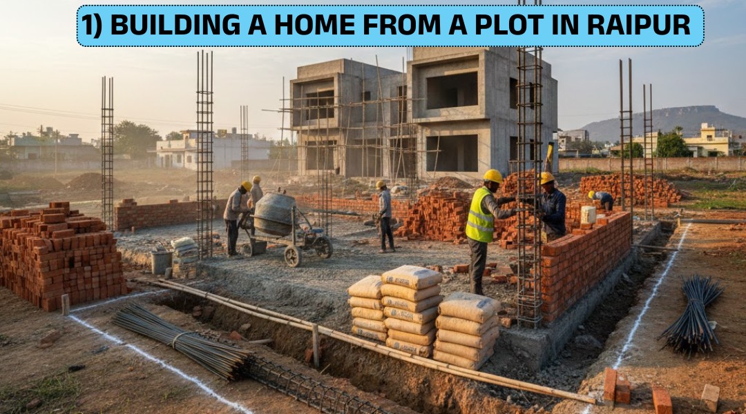 Building a home from a plot in Raipur