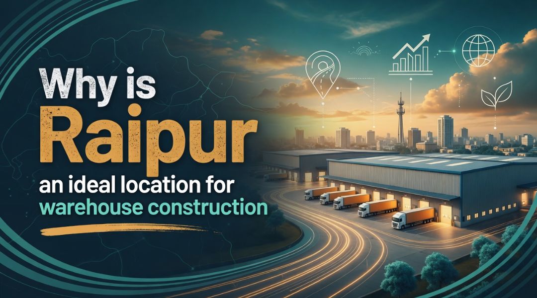 Why is Raipur an ideal location for warehouse construction