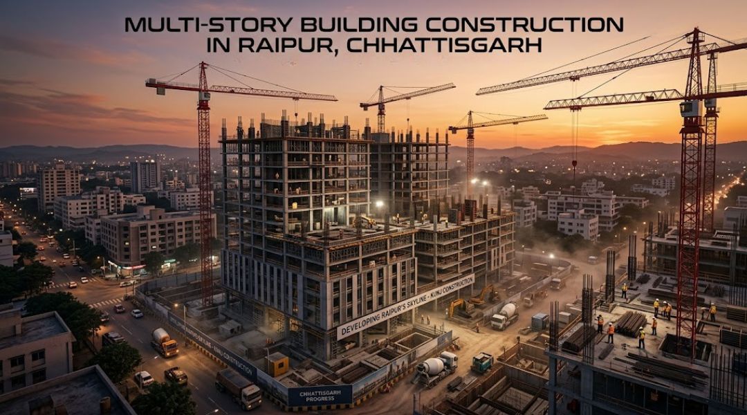 Multi-story building construction in Raipur, Chhattisgarh?